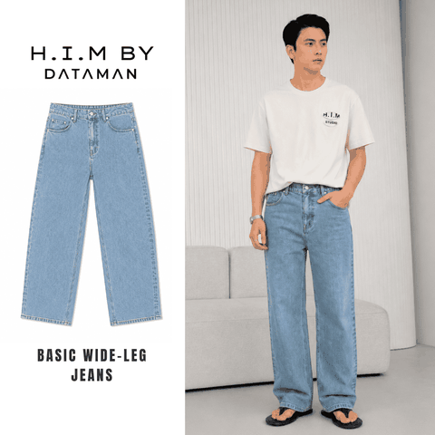 Quần Jean Xuông Ống Rộng - BASIC Wide-Leg Jeans - H.I.M STUDIO