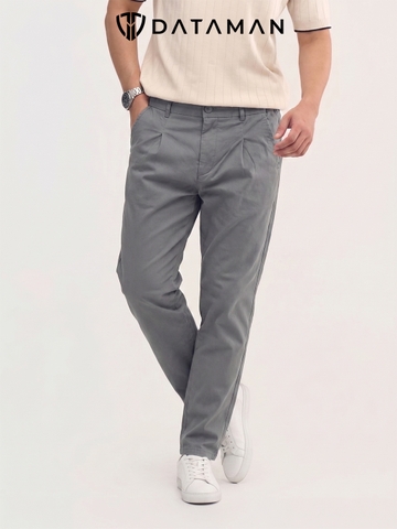 Quần KAKI nam cao cấp DATAMAN, form slim basic, lưng thun co giãn - QKD2405