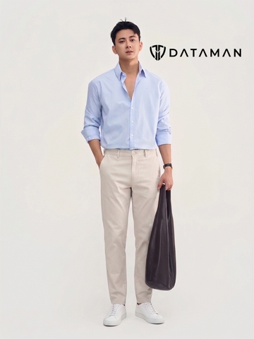 Quần KAKI nam DATAMAN, form slim basic, cạp tender co giãn - QKD2404