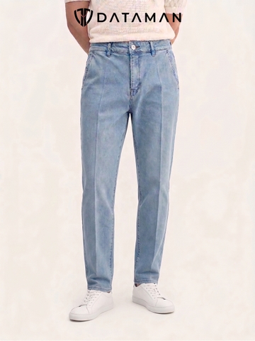 Quần JEANS nam DATAMAN cao cấp, dáng slim basic, co giãn - QJD2406