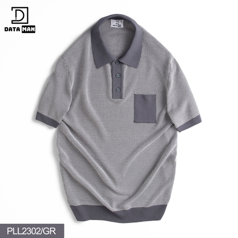 Áo POLO nam ngắn tay dệt kim DATAMAN, có túi ngực, bo tay bo gấu, vải MONGTOGHI mềm mịn, không bai xù - PLL23-02