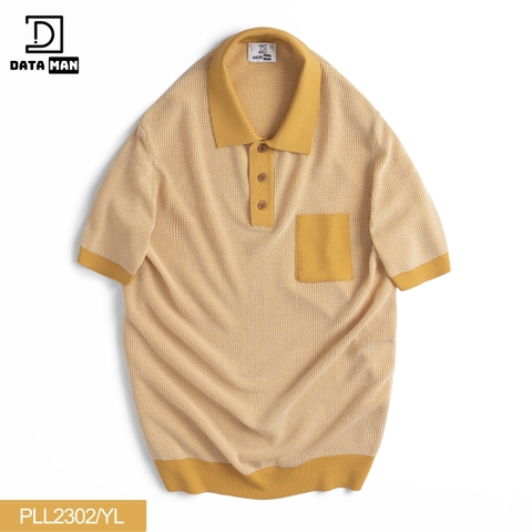 Áo POLO nam ngắn tay dệt kim DATAMAN, có túi ngực, bo tay bo gấu, vải MONGTOGHI mềm mịn, không bai xù - PLL23-02