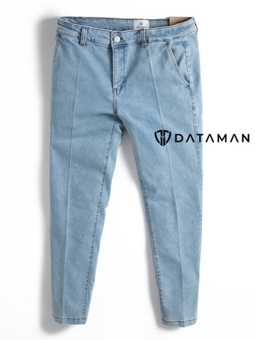 Quần JEANS nam DATAMAN cao cấp, dáng slim basic, co giãn - QJD2406
