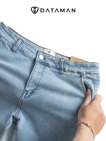 Quần JEANS nam DATAMAN cao cấp, dáng slim basic, co giãn - QJD2406