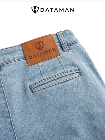 Quần JEANS nam DATAMAN cao cấp, dáng slim basic, co giãn - QJD2406