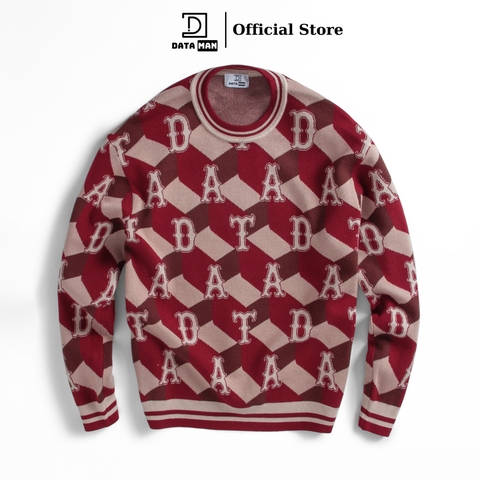 Áo len Sweater Unisex cổ tròn dài tay cube Monogram - DT22-32