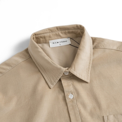 Áo sơ mi cộc tay H.I.M STUDIO Corduroy Relaxed Short Sleeve Shirt - ACH2403