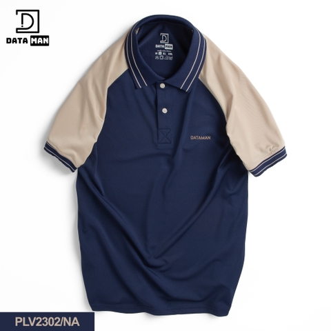 Áo Polo Nam DATAMAN cổ bẻ, ngắn tay, nách raglan phối màu, nam tính, trẻ trung - PLV2302