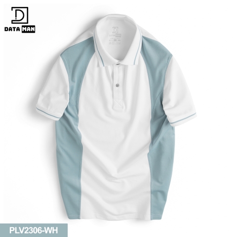 Áo Polo Nam DATAMAN phối màu, tay ngắn, vải cá sấu CVC cao cấp, nam tính, trẻ trung, thanh lịch - PLV2306