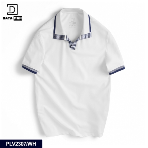 Áo Polo Nam DATAMAN ngắn tay, cổ chữ V, vải cá sấu CVC thoáng mát, thiết kế sang trọn, thanh lịch - PLV2307