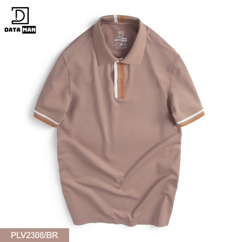 Áo Polo Nam DATAMAN trơn cổ bẻ, nẹp dệt, vải cá sấu CVC cao cấp, form slimfit - PLV2308