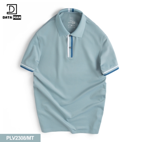 Áo Polo Nam DATAMAN trơn cổ bẻ, nẹp dệt, vải cá sấu CVC cao cấp, form slimfit - PLV2308