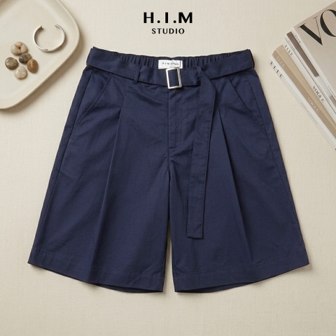Quần Short Xếp Ly Thắt Lưng - Belted Kaki Shorts - H.I.M STUDIO by DATAMAN - QSH2412