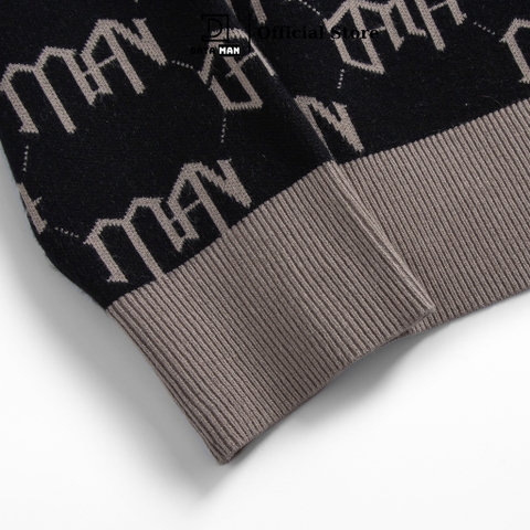 Áo POLO nam monogram cổ bẻ dài tay dệt kim DATAMAN chất liệu visco mềm mại - DT22-29