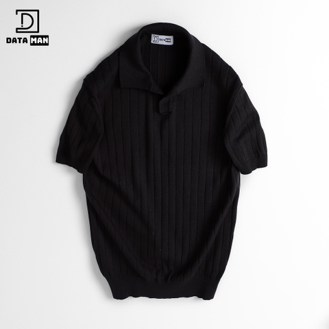 Áo Polo nam ngắn tay DATAMAN dệt kim, cổ chữ V, vải cotton chải kĩ mềm mịn, không bai xù - DT22-01