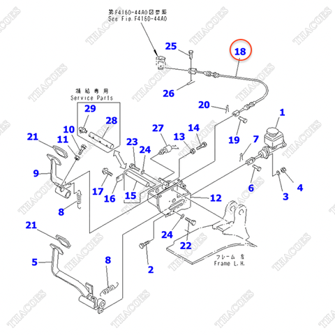 Cáp số 3EB-36-31410 (AT)