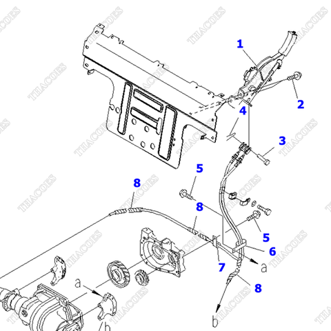 Cần phanh tay 3EB-39-51110 (có công tắc cảnh báo)