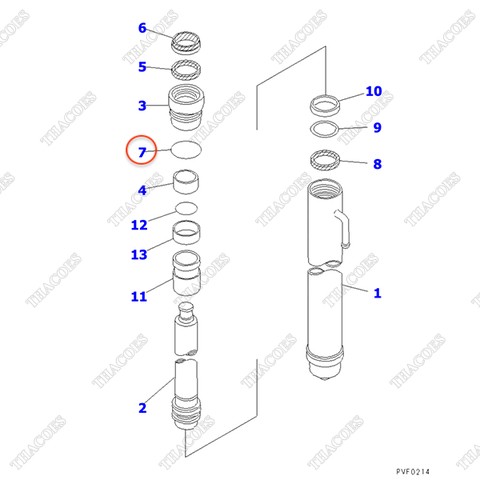 Vòng đệm oring KB30161-91775 (cột 2T2L cao 5,5m-6m)