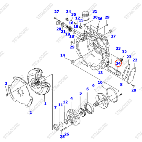 Lọc dầu hộp số thô 3EB-15-51600 (K21)