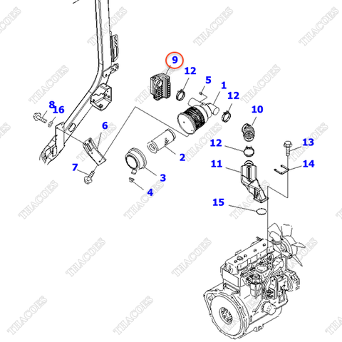 Hộp lọc gió thô 3EB-02-52211