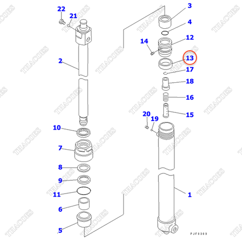 Phớt piston 3EB-M1-21660 (K31)