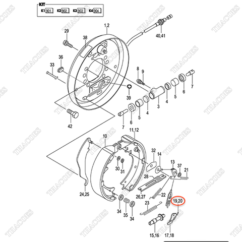 (35/40) Lò xo hãm lẫy trái C-52-11218-15161