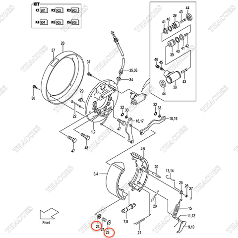 (45/50) Cúc hãm guốc phanh C-52-81002-04131
