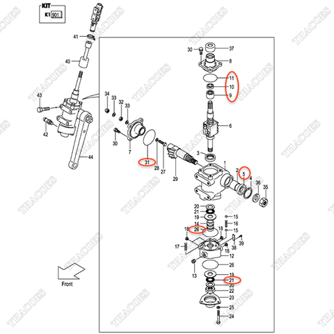 (GB) Bộ gioăng sửa van lái S-23643-06023