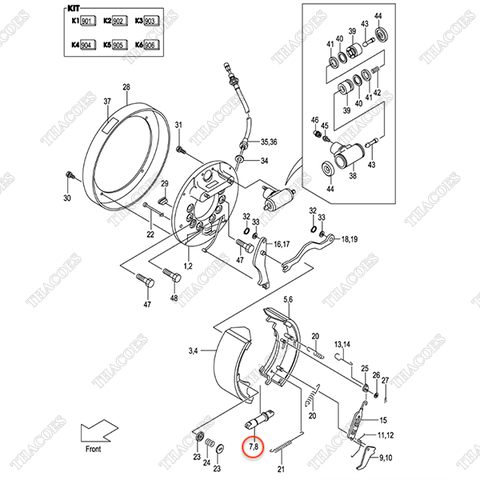 (45/50) Bulong tăng phanh trái C-52-11254-13300; C-52-11254-13302