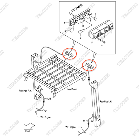 Cụm đèn xi nhan sau 242F2-40201 (12V)