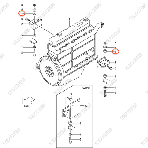 Cao su giảm chấn 235C1-02051