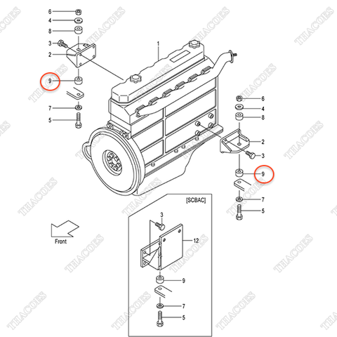 Cao su giảm chấn 235C1-02151