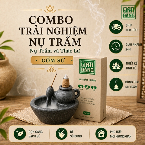 Combo Trải Nghiệm Nụ Trầm Linh Đăng Thác Khói Ấm