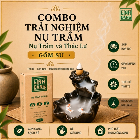 Combo Trải Nghiệm Nụ Trầm Linh Đăng Thác Khói D4