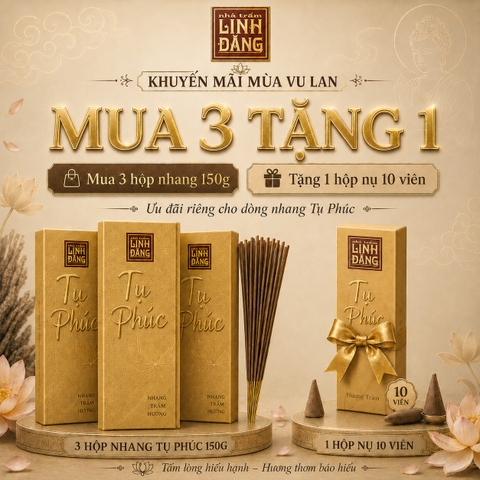 Combo Nhang Trầm Hương Tụ Phúc 150g Mua 3 Tặng Nụ Trầm 10 Viên – Nhang Trầm Cao Cấp, Hương Thanh Nhẹ