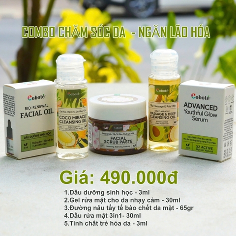 Combo chăm sóc da ngừa lão hóa size nhỏ