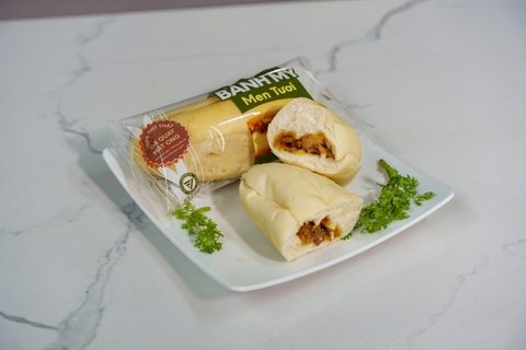 Bánh mì men tươi gà quay mật ong