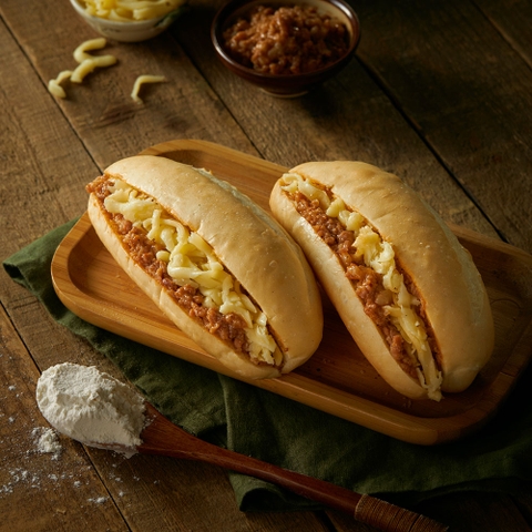 Bánh Mì Xá Xíu Phô Mai