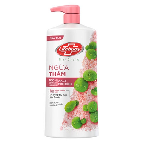 Sữa tắm Lifebuoy Detox muối hồng và rau má 800g