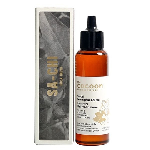 Tinh chất Cocoon hỗ trợ phục hồi tóc tinh dầu Sachi Inca Inchi Hair Repair Serum