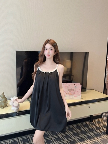 Váy badydoll Đen Trắng