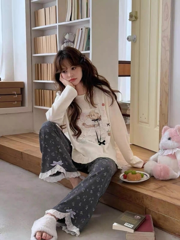 TD cotton quần Xám