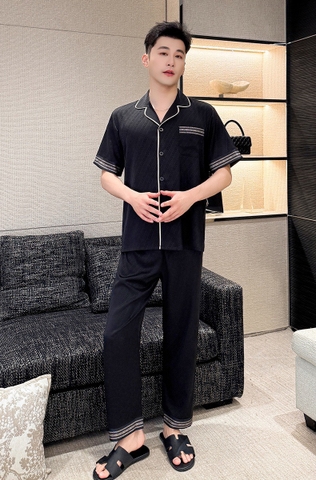 Tnqd Nam đen viền trắng