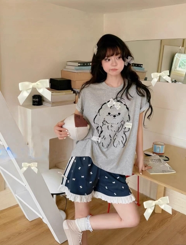 Đùi cotton cún Xám