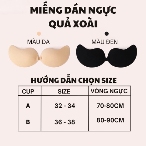 Miếng dán ngực tạo khe cài trước