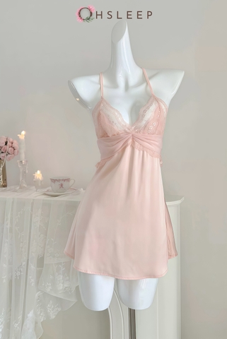 Váy 2d ren Hồng Đen