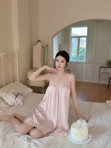 Váy 2 dây trơn 4 màu