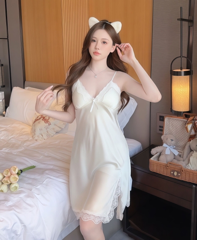 Váy 2 dây trơn nơ 5 màu
