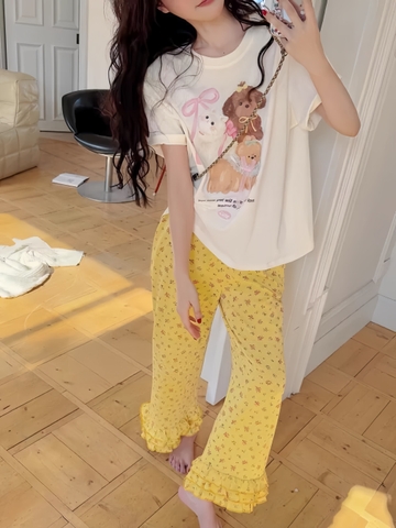 Tnqd cotton quần vàng