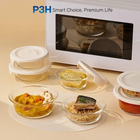 Bộ 3 Hộp thủy tinh LocknLock Easy meal glass container LLG301S3 250ml*3 / LLG302S3 355ml*3 P3H